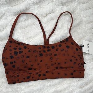 Storia Women's Spotted Brown Sports Bra‎